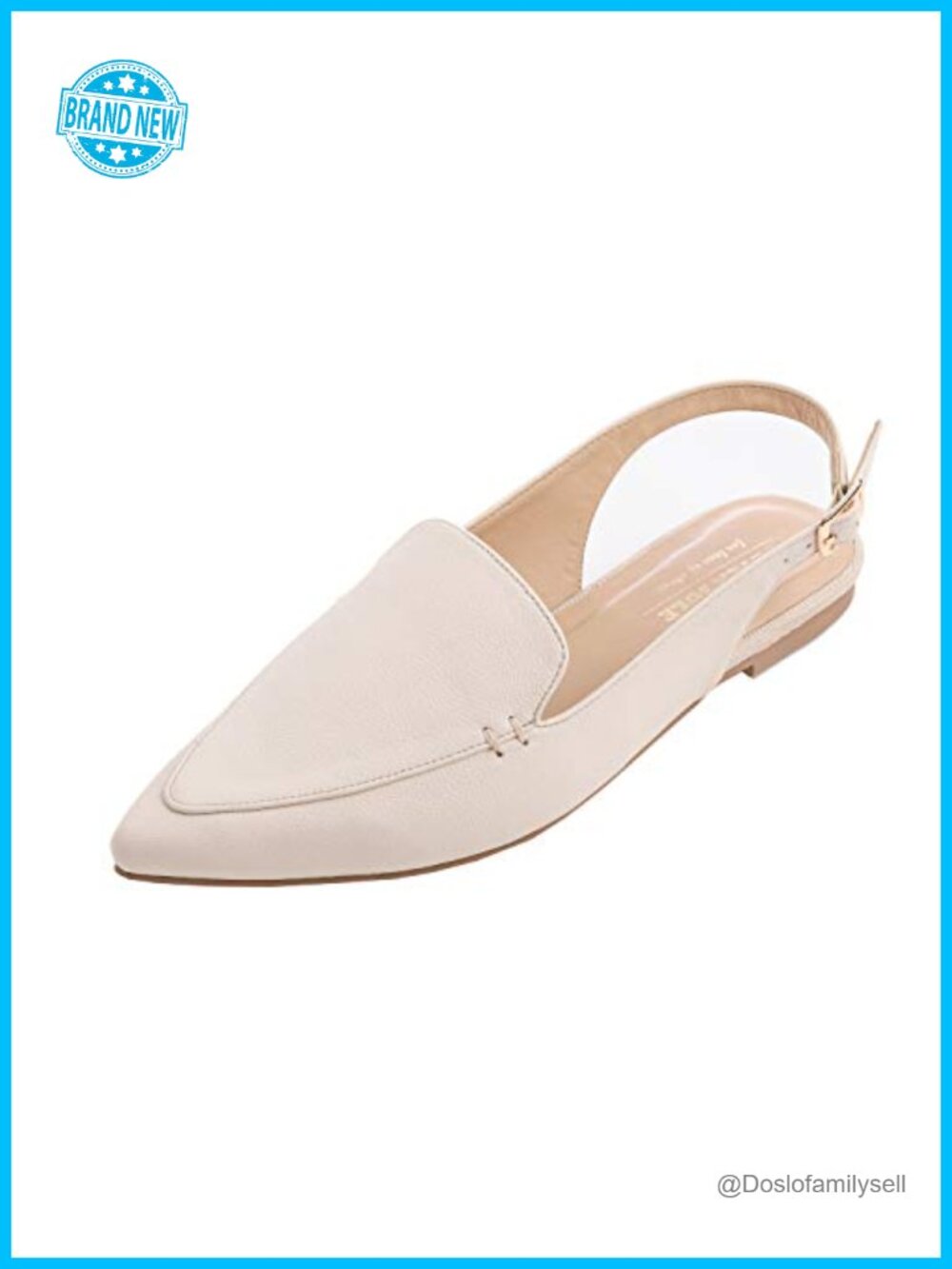 Pointed Toe Slingback Flat Mules Buckle Strap Slide Summer Slippers